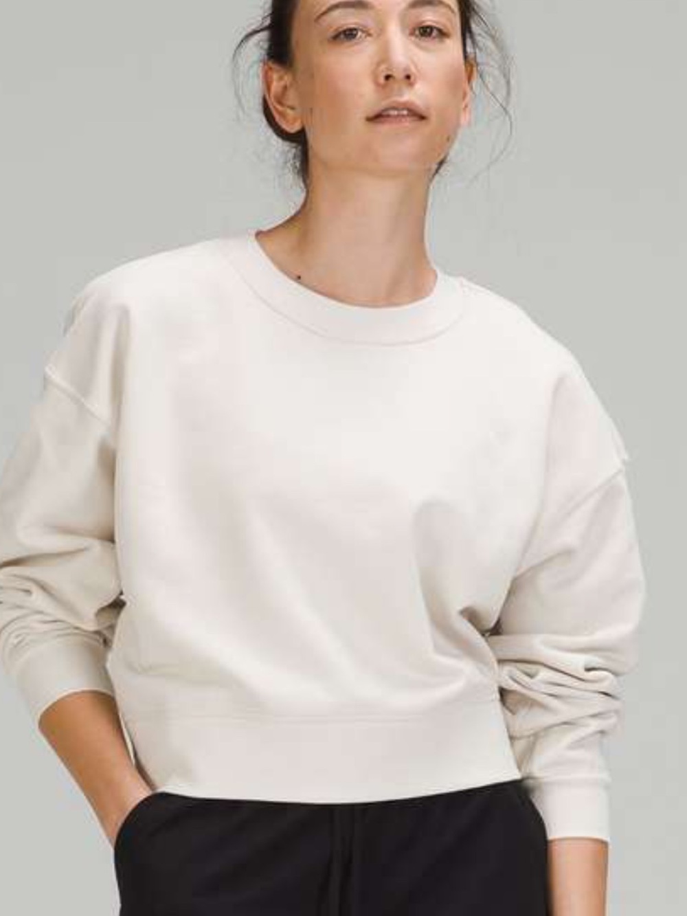 lululemon Softstreme Perfectly Oversized Cropped Crew size 6